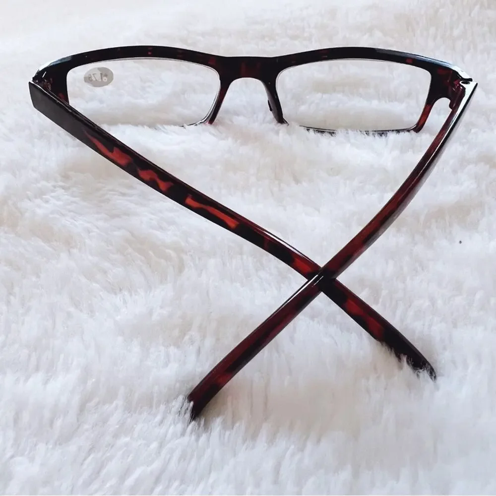 Vincent Brown Rectangular Classic Reader Glasses - Picture 8 of 9